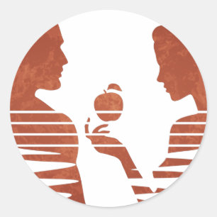 Adesivo Eva Entrega uma Maçã ao Adão, Versão Grunge 3/3