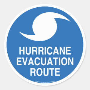 Adesivo Evacuação do furacão