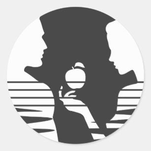 Adesivo Eve Mão Uma Maçã Para Adão, White Versão 2/3 