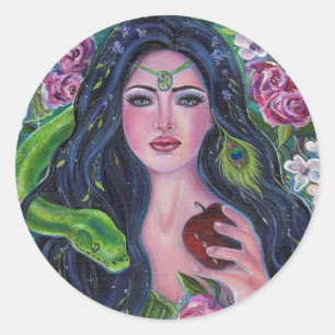 Adesivo Eve no jardim da maçã Eden python de Renee