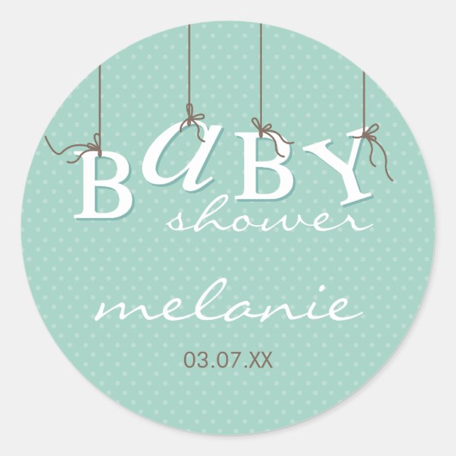 Adesivo EVENT STICKER: letras de bebê 6 (Frente)