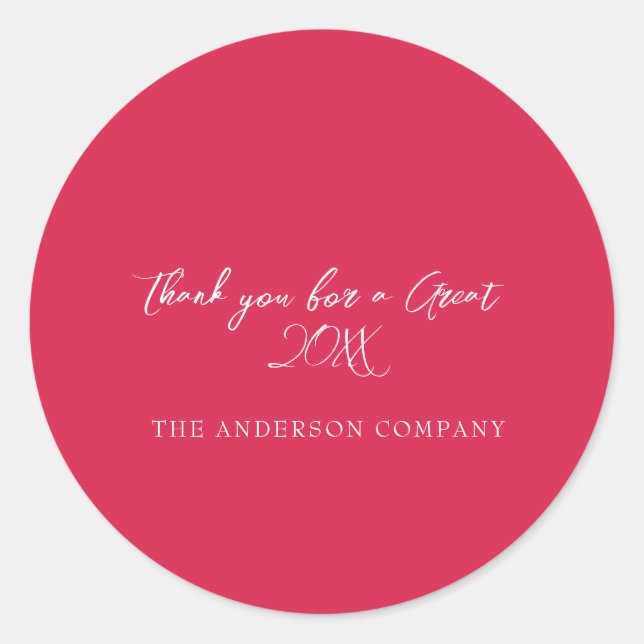 Adesivo Evento de Apreciação do Funcionário Vermelho (Frente)