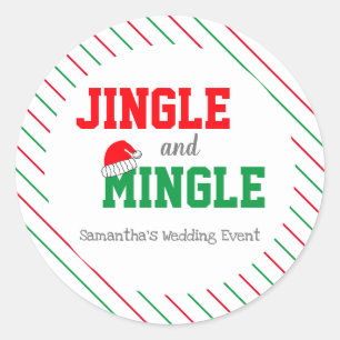 Adesivo Evento de Casamento de Natal Jingle e Mingle