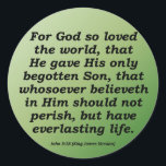 Adesivo Everduradouro Life Christmas John 3-16<br><div class="desc">Celebre o nascimento de Jesus com um dom personalizado,  incluindo uma escritura inspiradora.</div>