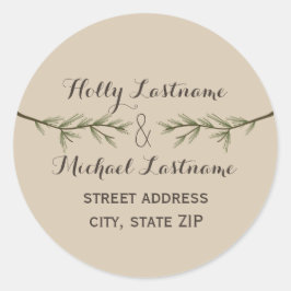 Adesivo Evergreen Branch Address Sticker