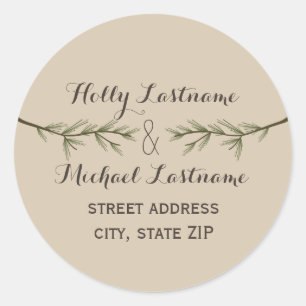 Adesivo Evergreen Branch Address Sticker