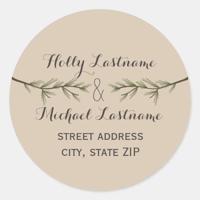 Adesivo Evergreen Branch Address Sticker (Frente)