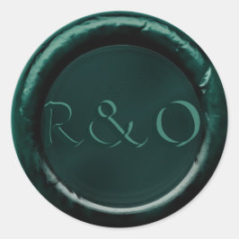 Adesivo Evergreen Druid Hill Monograma Casamento Cera Seal