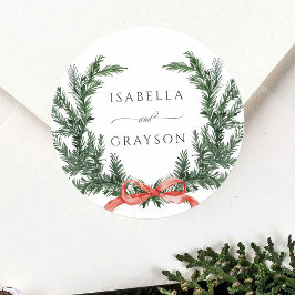Adesivo Evergreen Pine Wreath Wedding