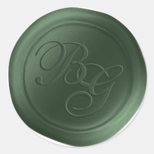 Adesivo Evergreen Script Duplo Monograma com Vinhetas de C