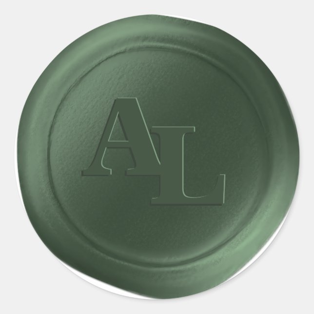 Adesivo Evergreen Wax Seal Monogramas Stickers (Frente)