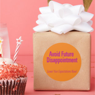 Adesivo Evitar Futuro Desapontamento Laranja