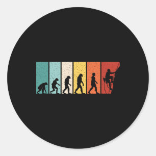 Adesivo Evolução da Escalada Retro Escalar Divertido Escal
