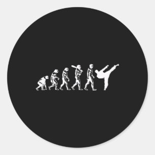 Adesivo Evolução das Artes Marciais de Karatê Kickboxing T