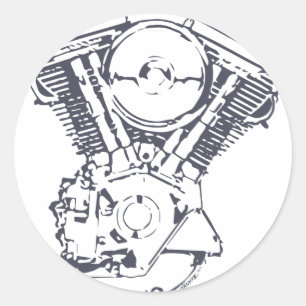 Adesivo Evolução de Harley V-Gêmea