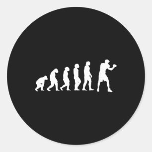 Adesivo Evolução do Boxe Kickboxing Luta de Boxe Boxeador 