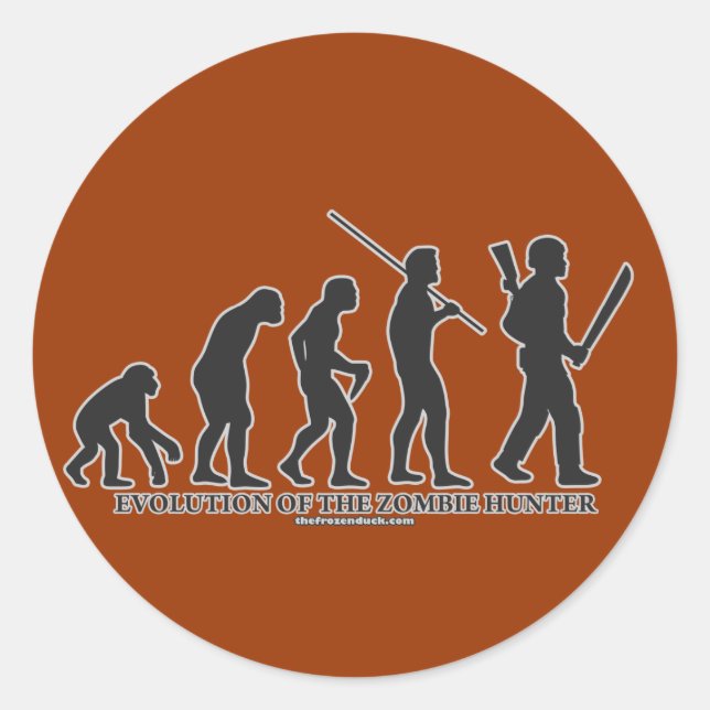 Adesivo Evolução do Caçador Zombie (Frente)