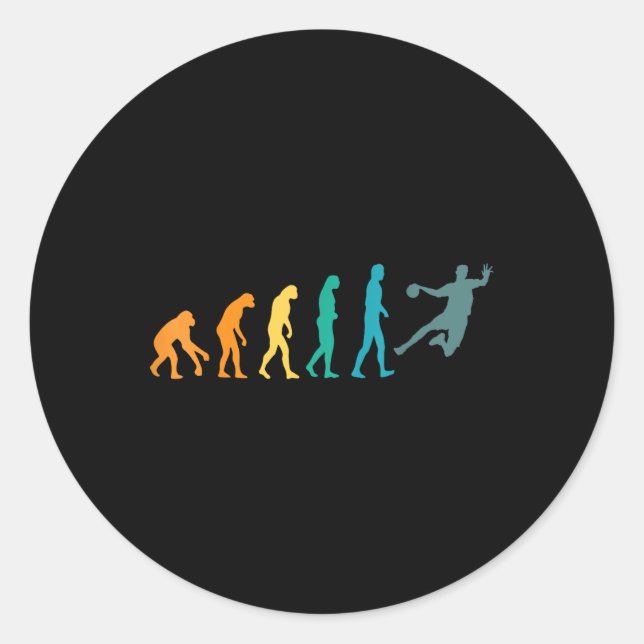Adesivo Evolução do Esporte Engraçado Handebol  (Frente)