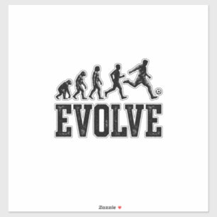 Adesivo Evolução do Futebol Camisa Vintage Vetor Design_1