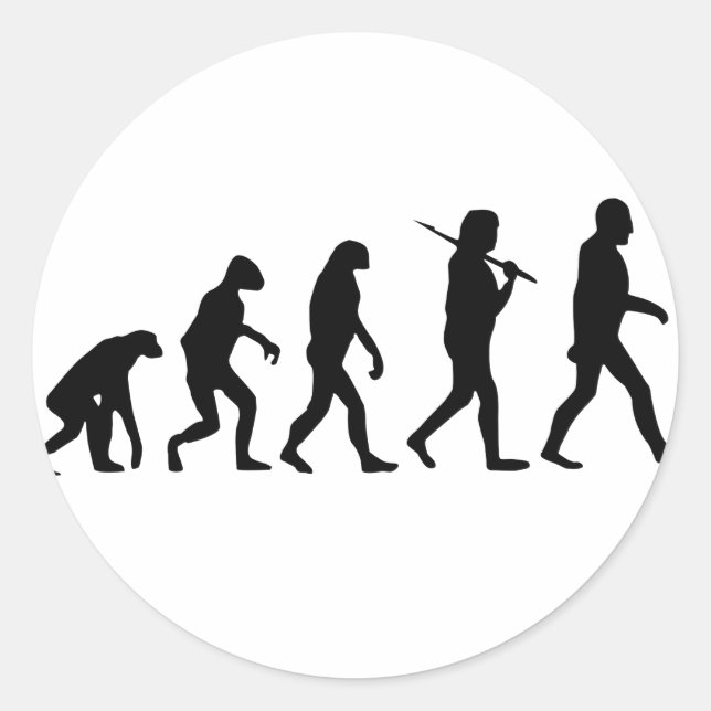 Adesivo Evolução do Homem (Frente)