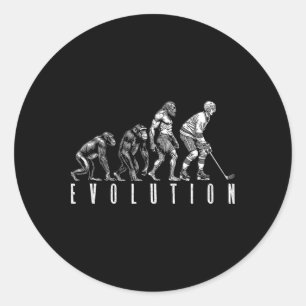 Adesivo Evolução do Jogador de Hóquei no Gelo Homem Engraç