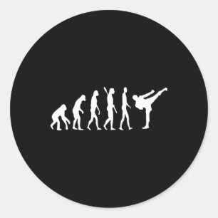 Adesivo Evolução do Kickboxing Karate Arti Taekwondo Judo 