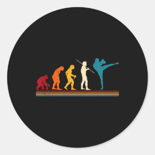 Adesivo Evolução do Kickboxing Kickboxer Caratê Boxe Mma