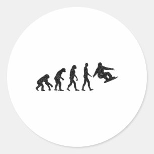 Adesivo Evolução do Snowboard - Sopradores de Snowboard Wi