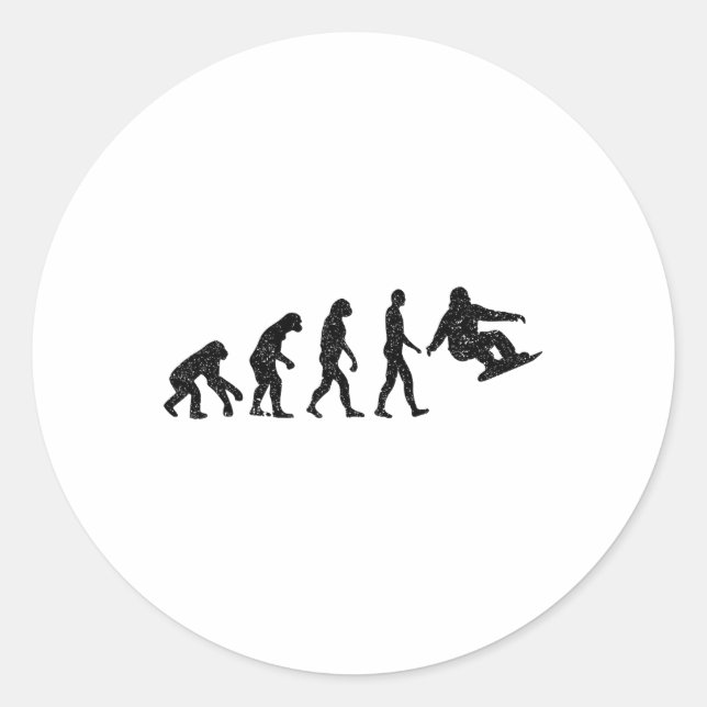 Adesivo Evolução do Snowboard - Sopradores de Snowboard Wi (Frente)