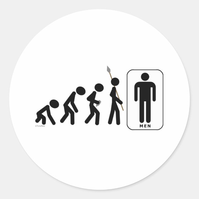 Adesivo Evolução dos homens (Frente)