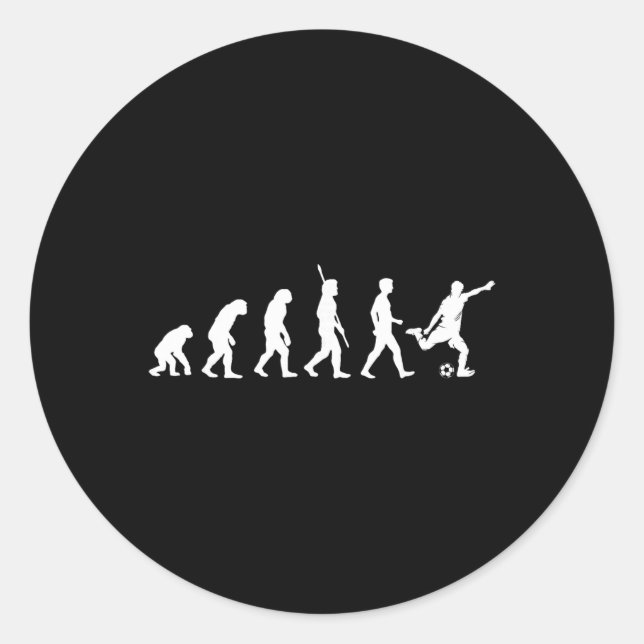 Adesivo Evolution Of Man - Soccer Lover Soccer Player  (Frente)