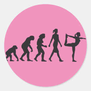 Adesivo evolution of woman yoga position
