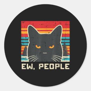 Adesivo Ew Pessoas Black Cat Engraçado Dizendo Mulheres In