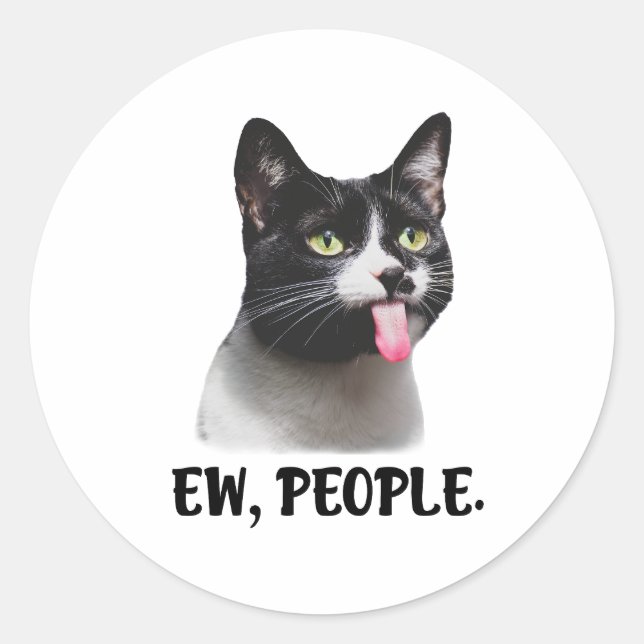 Adesivo Ew Pessoas meme de gato fofo (Frente)