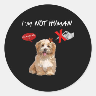 Adesivo Ew Vacine Não sou um Homem Engraçado Shih Tzu Dog