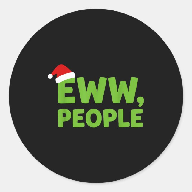 Adesivo Eww People Santa Hat Funny Christmas Men Women  (Frente)