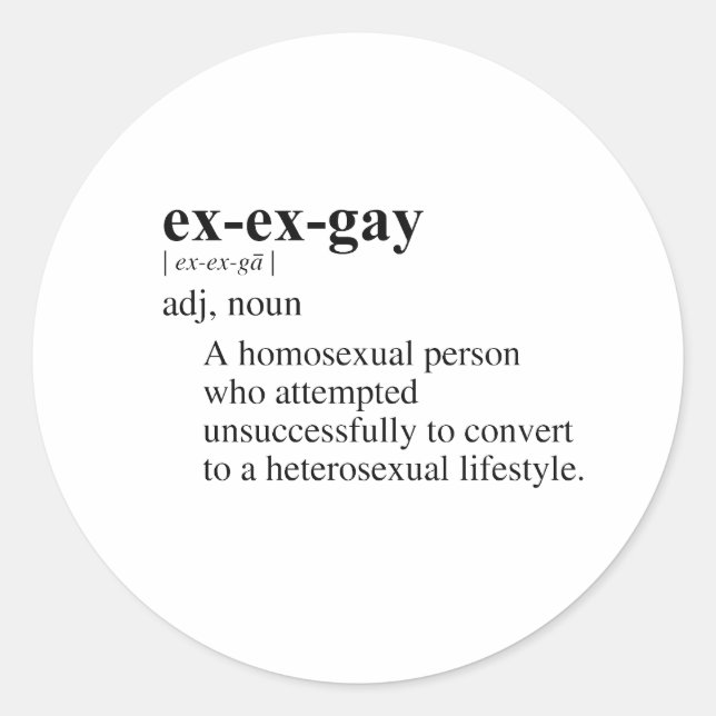 ADESIVO EX-EX-GAY (Frente)