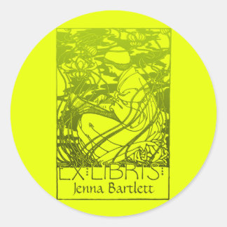 Adesivo Ex-Libris Art Nouveau Sticker