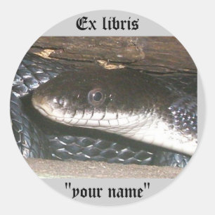 Adesivo Ex Libris Black Cobra para Personalizar