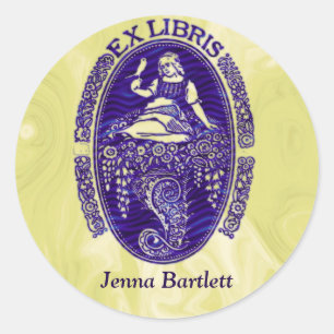 Adesivo Ex-Libris Blue Sticker