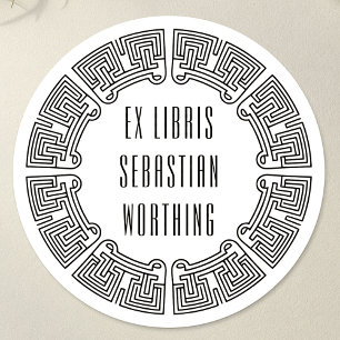 Adesivo Ex Libris de Labirinto de Ficção Científic