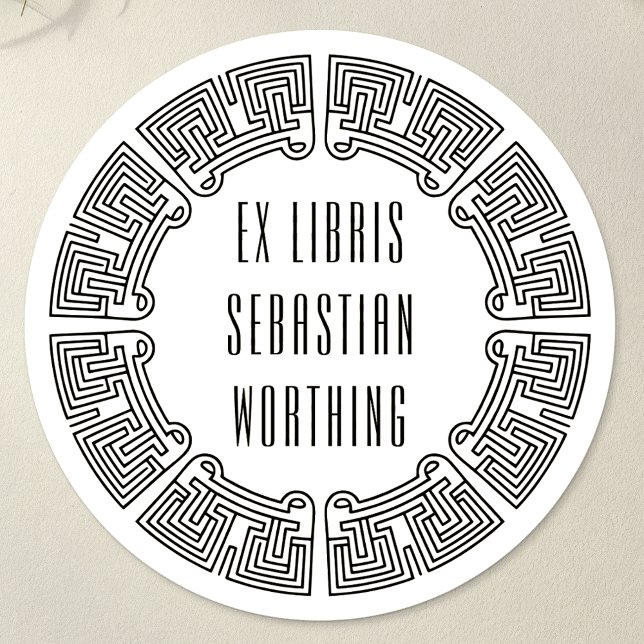 Adesivo Ex Libris de Labirinto de Ficção Científic (Criador carregado)