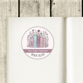 Adesivo Ex-libris Floral Clube do Livro Personalizado