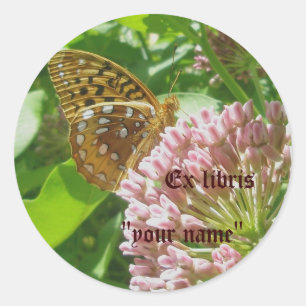 Adesivo Ex Libris Fritillary Stickers para Personalizar
