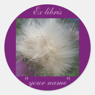Adesivo Ex Libris Thistle Seeds Stickers para Personalizar