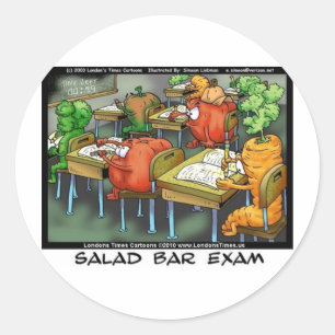 Adesivo Exame da Barra de Salada Camisetas Presentes Engra