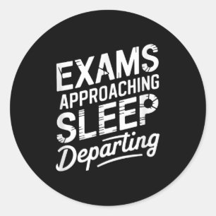 Adesivo Exames Aproximando-se da Deparação do Sono