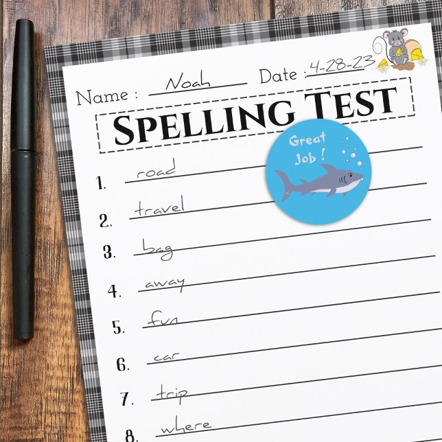 Adesivo Excelente Cartoon Sharon Blue Reward Stickers (Criador carregado)