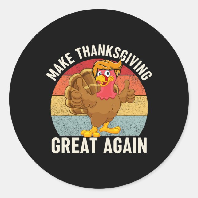 Adesivo Excelente De Ação De Graças Novamente Engraçado Tr (Frente)