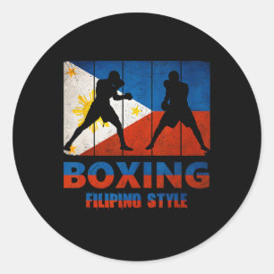 Adesivo Excelente Filipino Estilo de Vintage Boxing